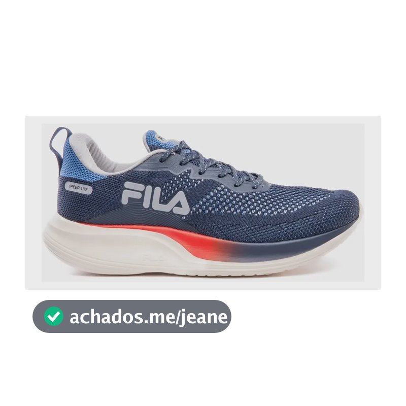 Tênis Esportivo Masc Speed Lite Fila Azul-marinho Liso 40 Br