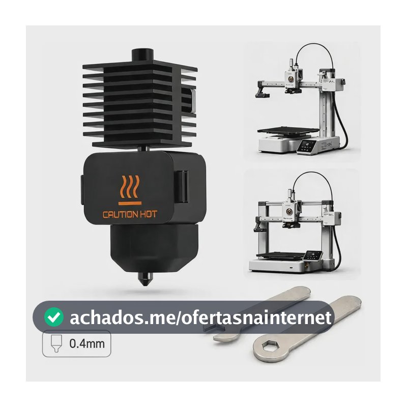 Hotend Bico Para Bambu Lab A1 A1 Mini 0,4mm Aço Endurecido