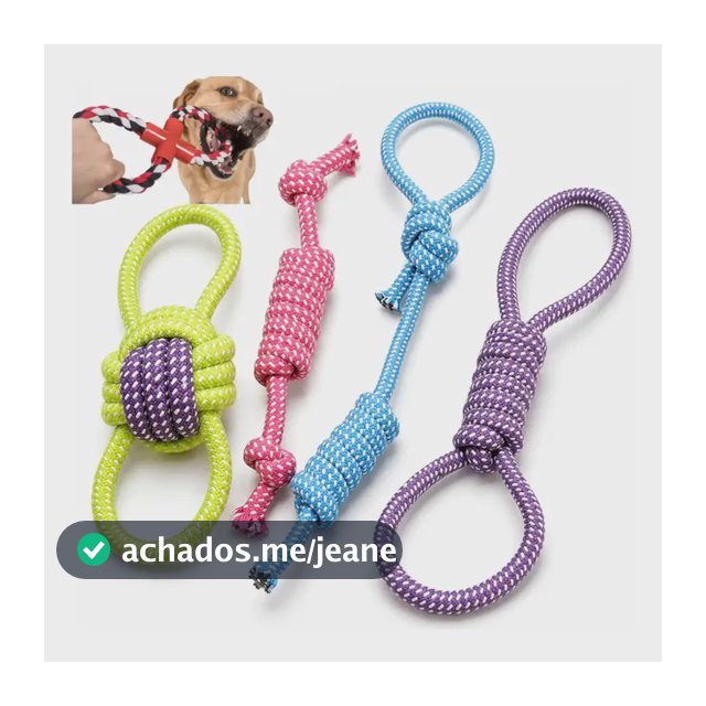 Kit 4 Brinquedo Pet Corda Resistente Interativo Cachorro Forte