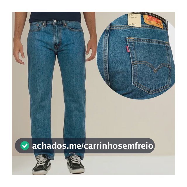 Calça Levis Masculina 505 Regular Jeans Stone 005054891