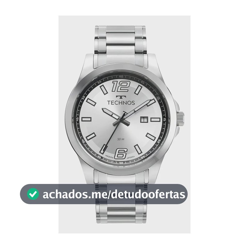 Relógio Technos Masculino Racer Basico Prata - 2115twv/1k