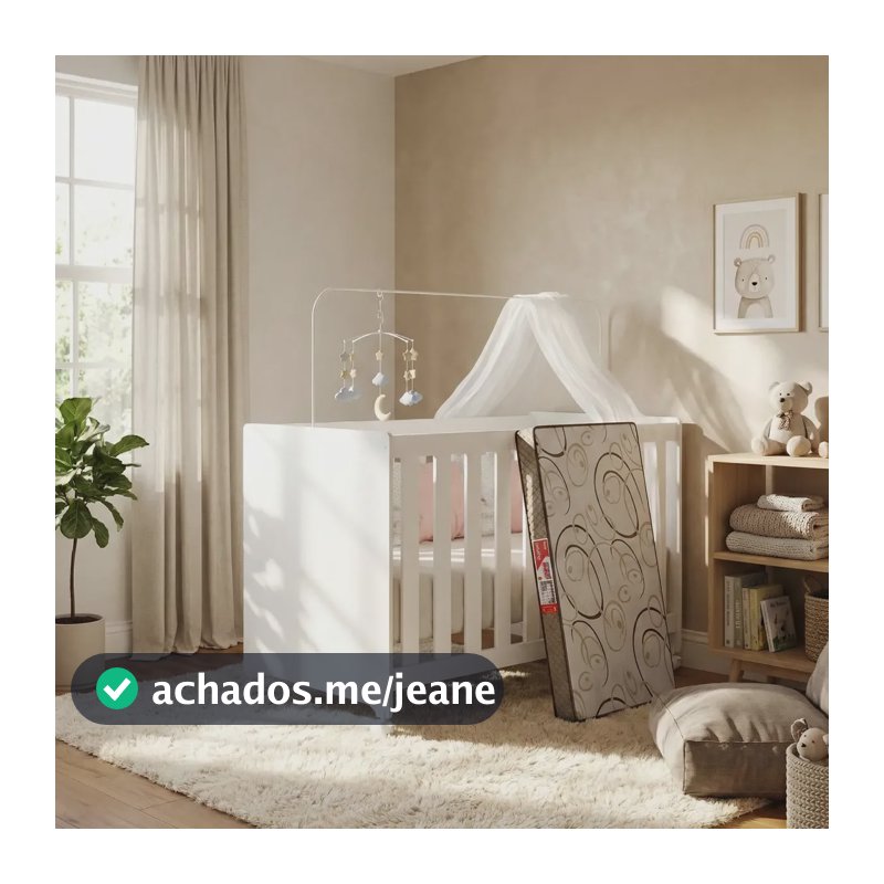 Berço Funcional Magazine Bela Bebê Americano Com Colchão Branco