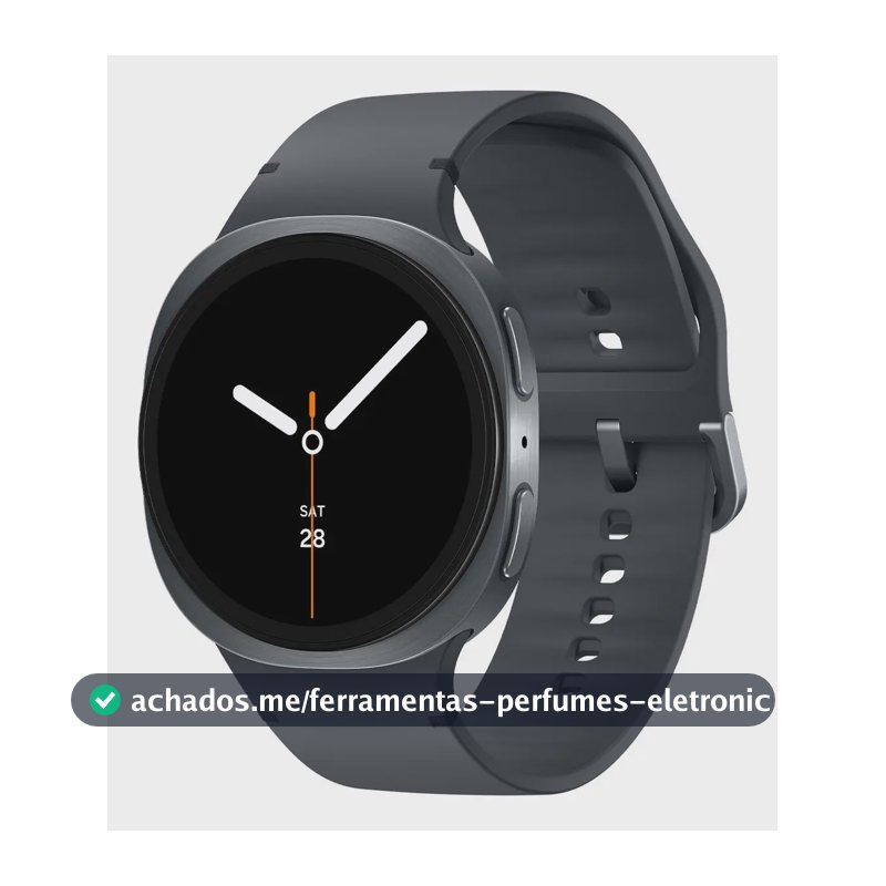 Smartwatch Samsung Galaxy Watch 8 44mm, Com GPS e NFC, em Alumínio Cinza-escuro