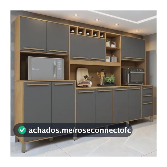 Armário Para Cozinha 13 Portas 2 Gavetas Agata Eb Cinamomo/grafite