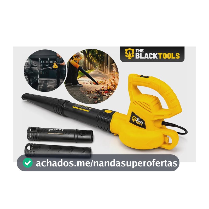 Soprador De Folhas E Resíduos Elétrico 2000w Para Jardim Bsf2000 The Black Tools