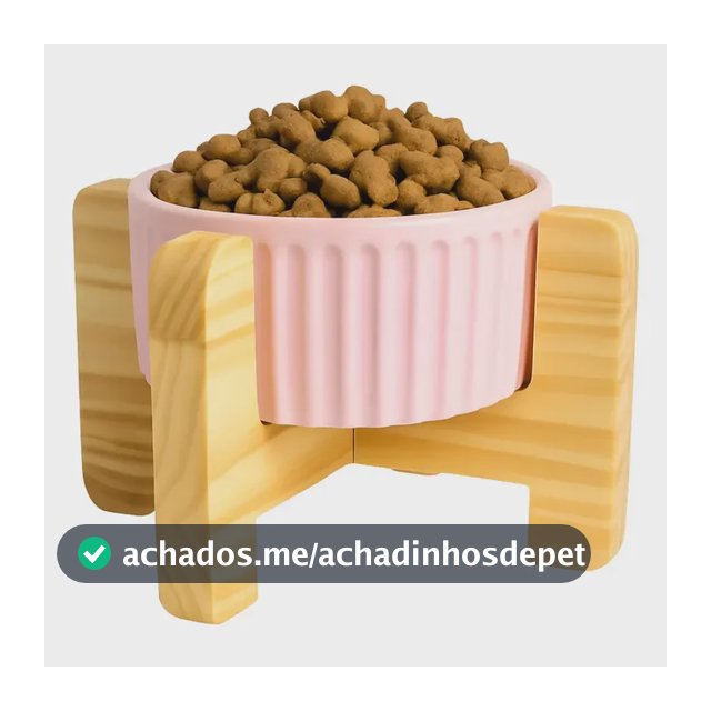 Comedouro Pet Ergonômico Elevado Porcelana 320ml Cor Rosa Comedouro Bebedouro Elevado