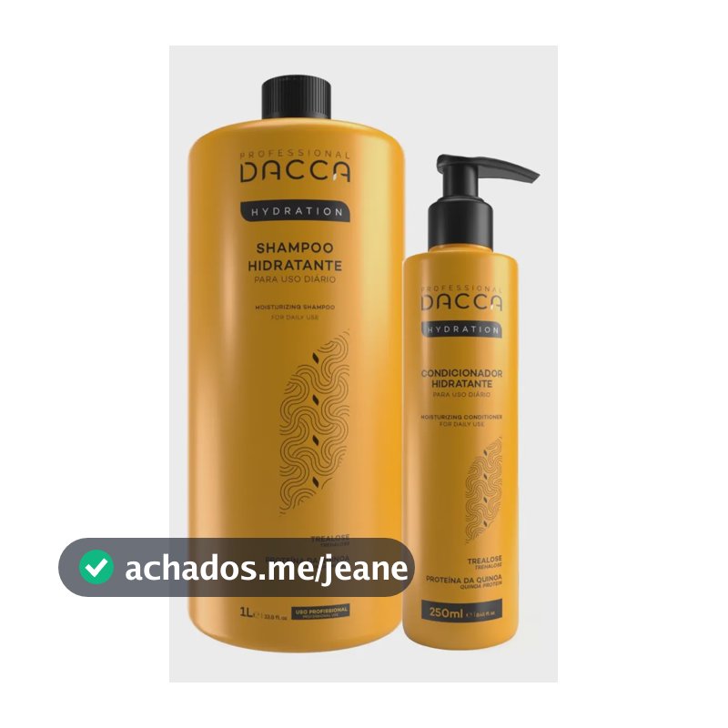 Dacca Hidratação Shampoo 1 Litro e Condicionador Profissional