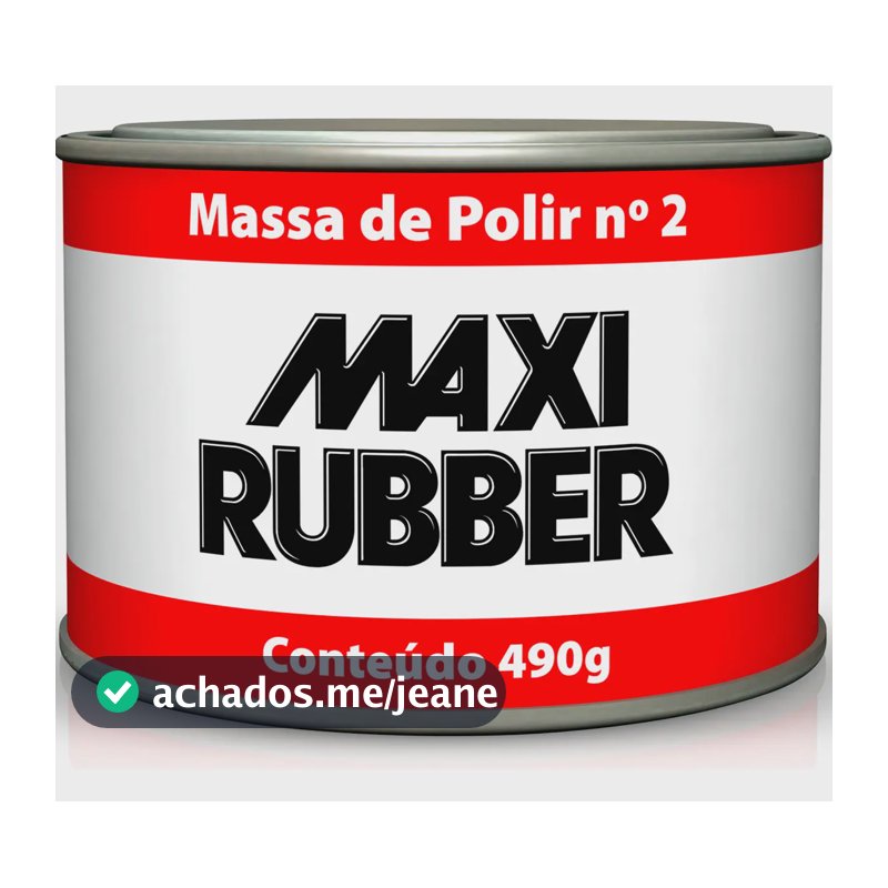 Massa De Polir Nº 2 Polimento Automotivo Maxi Rubber 490g 127/220v