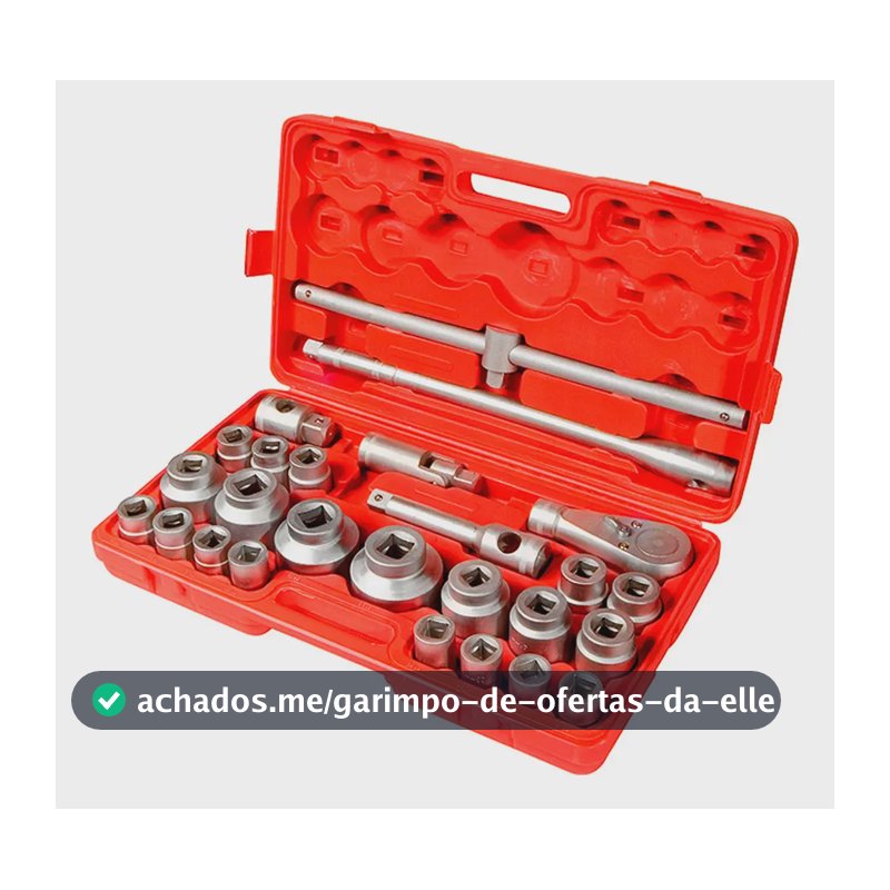 Jogo De Soquete Estriado 3/4 Pol. 21 - 65 Mm 26 Pcs Mtx