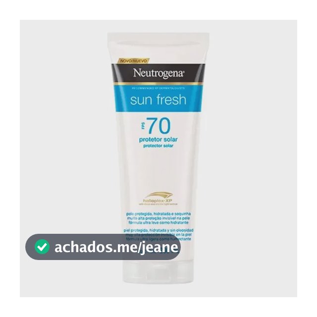Protetor Solar Corporal Neutrogena Sun Fresh FPS 70, 200ml