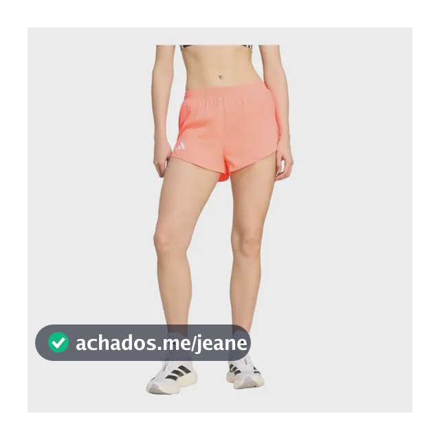 Shorts Corrida Adizero Essentials adidas Rosa Liso P