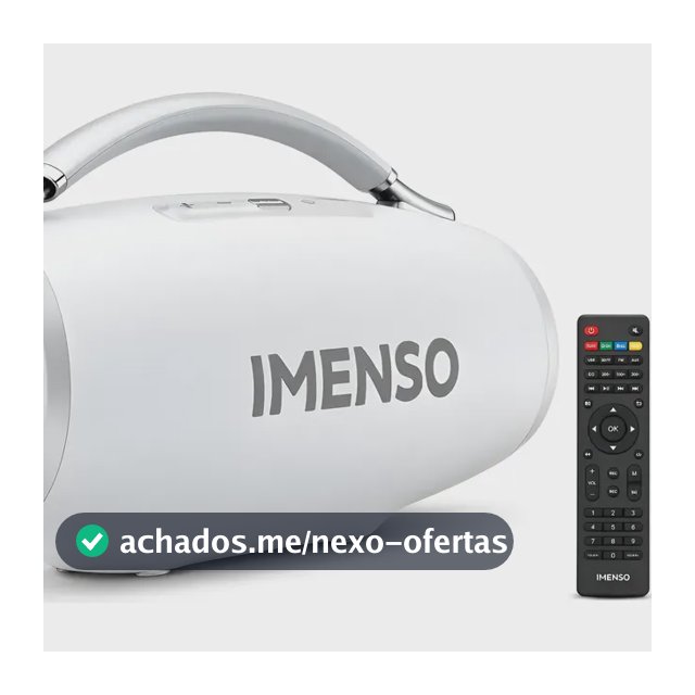 Caixa De Som Imenso X69a Branca 500w Rms 45000mah Rgb Ipx6 Branco 127/220v