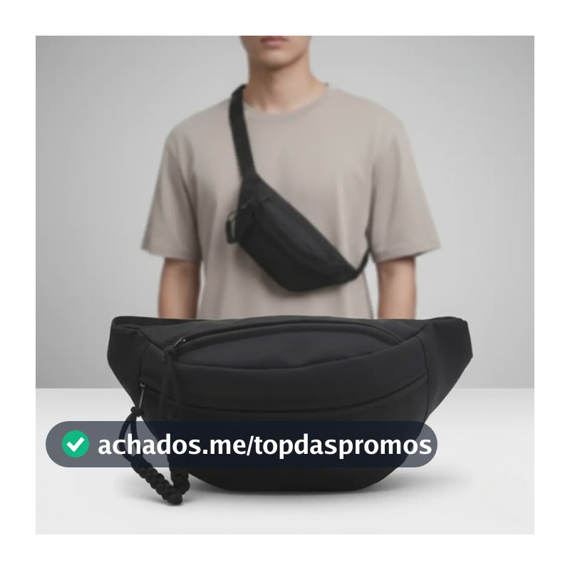 Bolsa Transversal Pochete Kingbr Impermeável Unissex Para Carnaval Shows Festivais E Viagens Shoulder Bag Tiracolo Reforçada Antifurto Bolsos Alça Ajustável Estilo Streetwear Moda Premium Preto
