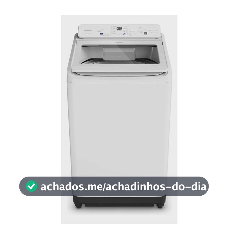 Máquina de lavar Intuitive+ Panasonic 19kg SmartSense Sistema Ciclone Dial Ciclo Pet Branca NA-F190A1W 127V