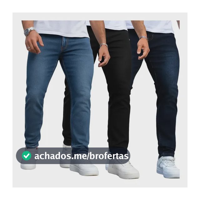 Kit 3 Calça Jeans Masculina Skinny Promoção Black Friday