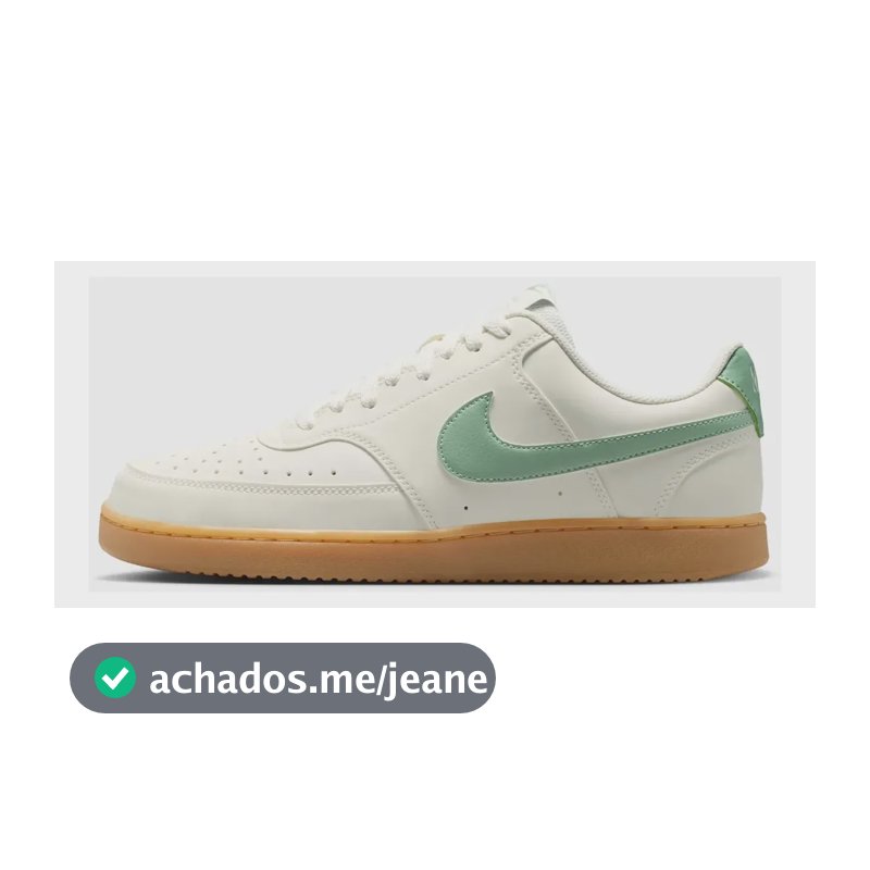 Tênis Nike Court Vision Low V2 Masculino Branco/verde 42 Br