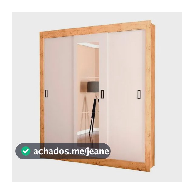 Guarda-roupa Casal Araplac Melissa Glass 3 Portas Correr Branco