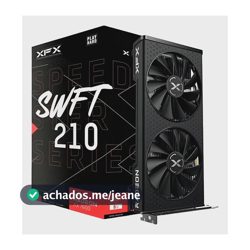 Placa de Vídeo XFX Radeon RX 7600 SWFT210 8GB GDDR6 128-bit