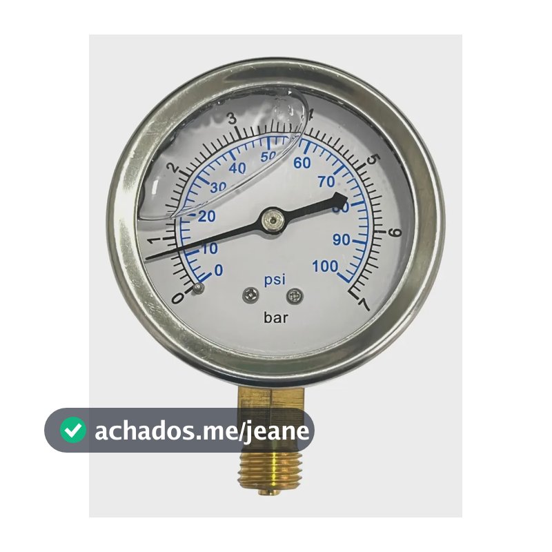 Relógio Manômetro De Pressão Até 100psi / 7bar