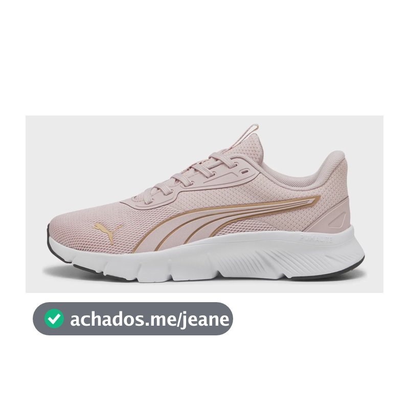 Tênis Flexfocuslite Modern Feminino Bpd Puma Rosa Claro E Dourado 34 Br