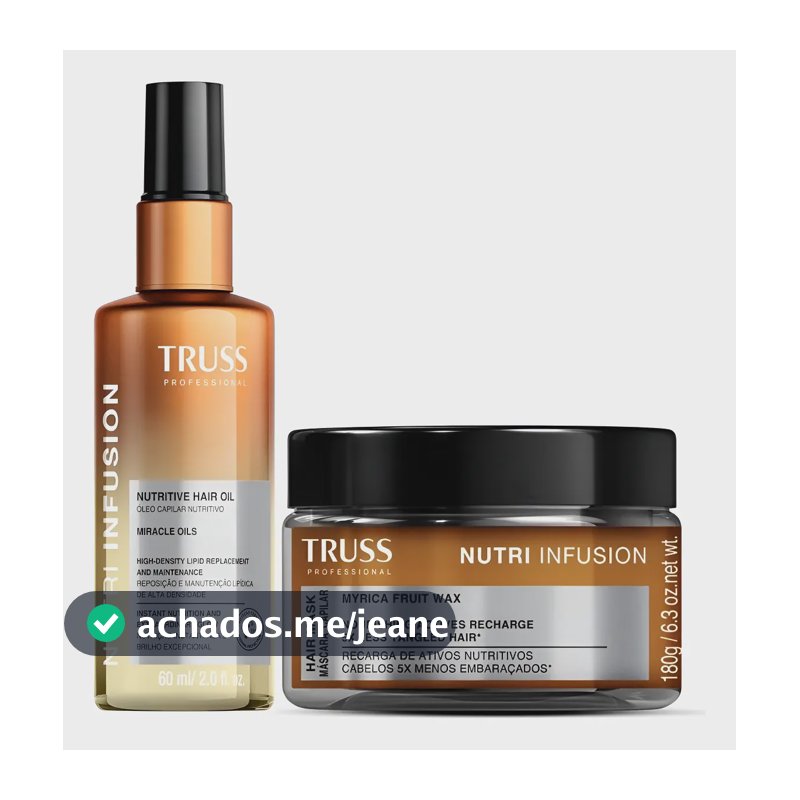 Truss Nutri Infusion Kit Máscara Capilar 180g E Óleo 60 mL