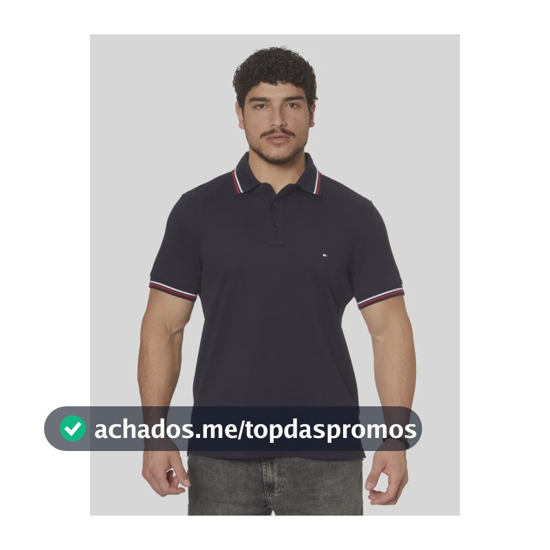 Camisa Polo Tommy Hilfiger Masculino Thmw0mw37346 Desert Sky N/a P Liso