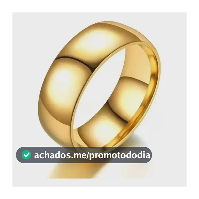 Aliança Banhada Ouro 18k 8mm Tradicional Tungstênio Avulsa