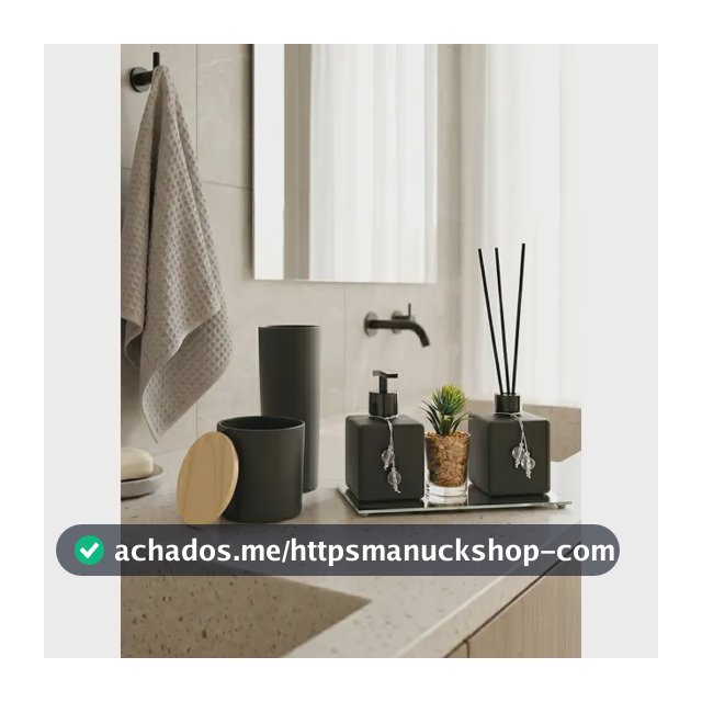 Kit Banheiro Kit Lavabo Aromatizador De Ambiente Saboneteira Preto