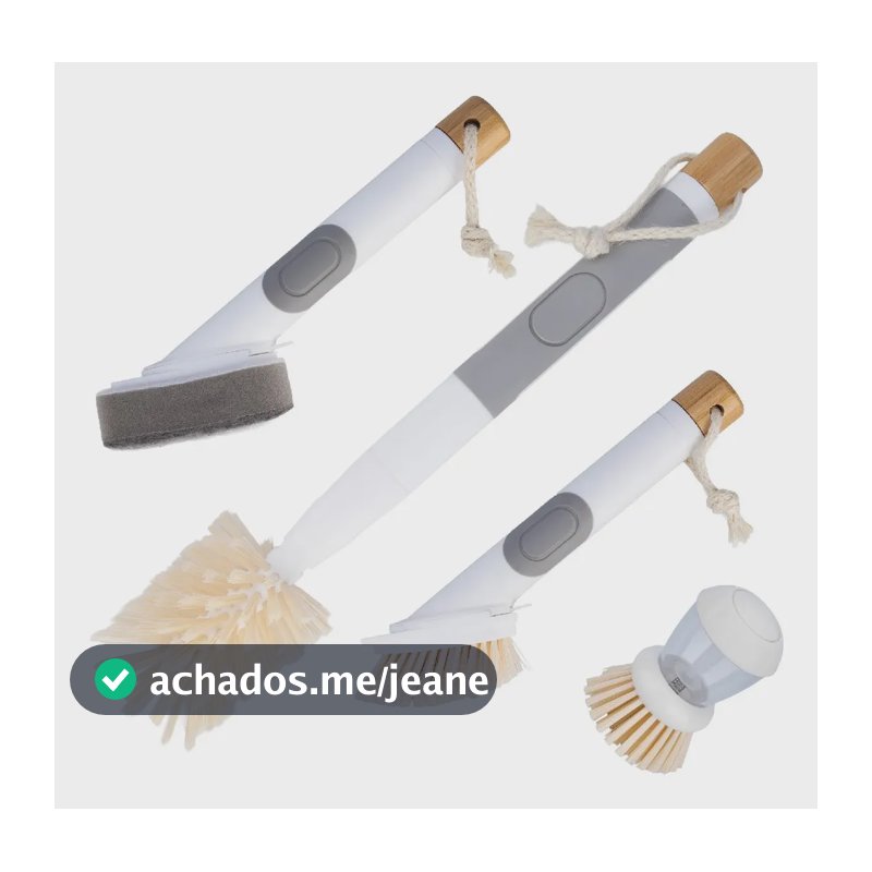 Kit Limpa Louças Multiuso Artiko EasyClean Conjunto Escovas Com Dispenser