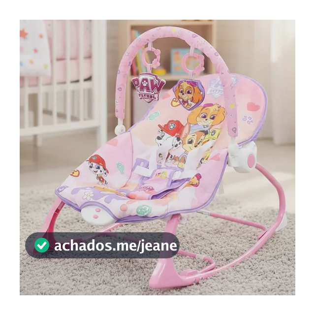 Cadeira Balanço Descanso Bebê  Vibratória Patrulha Canina