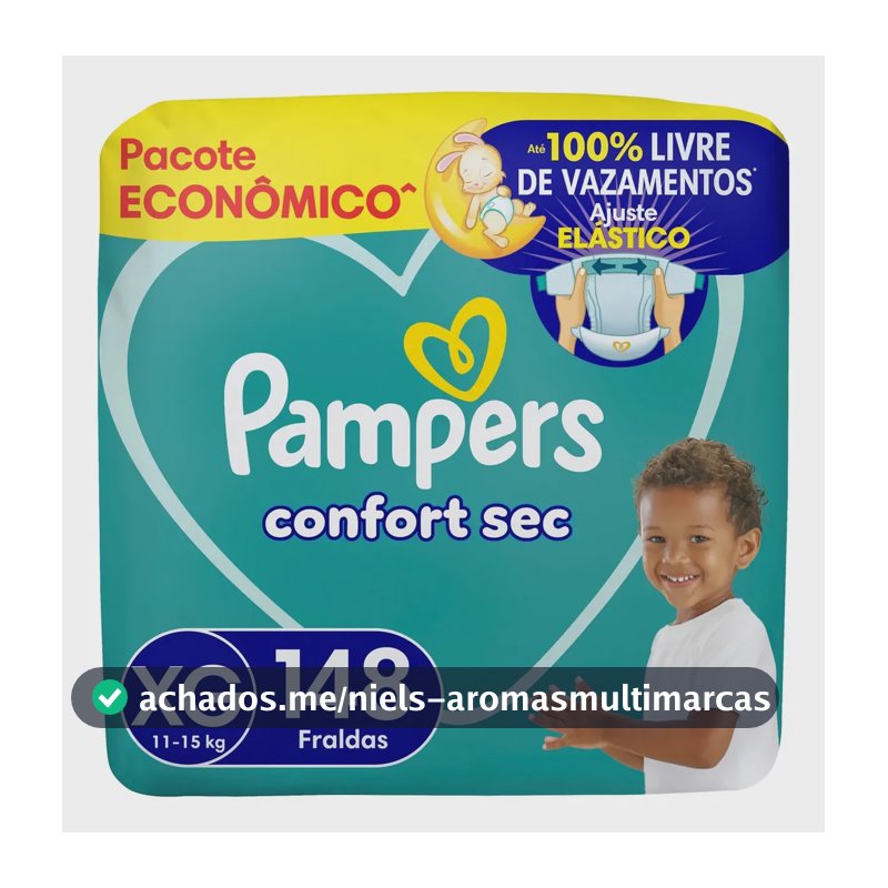 Fralda Pampers Confort Sec Tamanho XG 148 Unidades