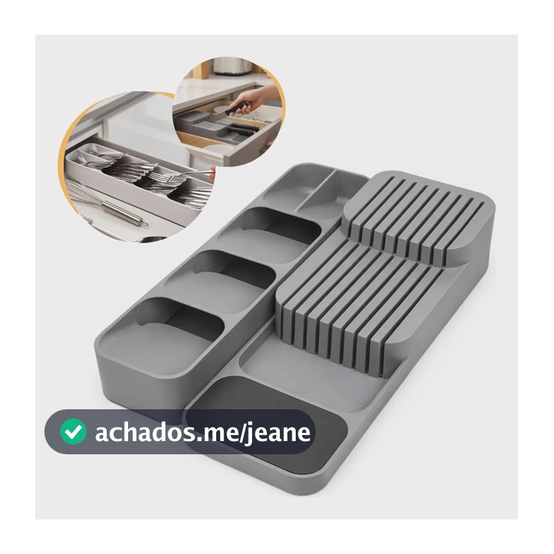 Kit Porta Facas Talheres Gaveta Organizador 5 Divisórias Suporte Cozinha Talheres Vidros De Temperos Organizador De Facas Gaveta