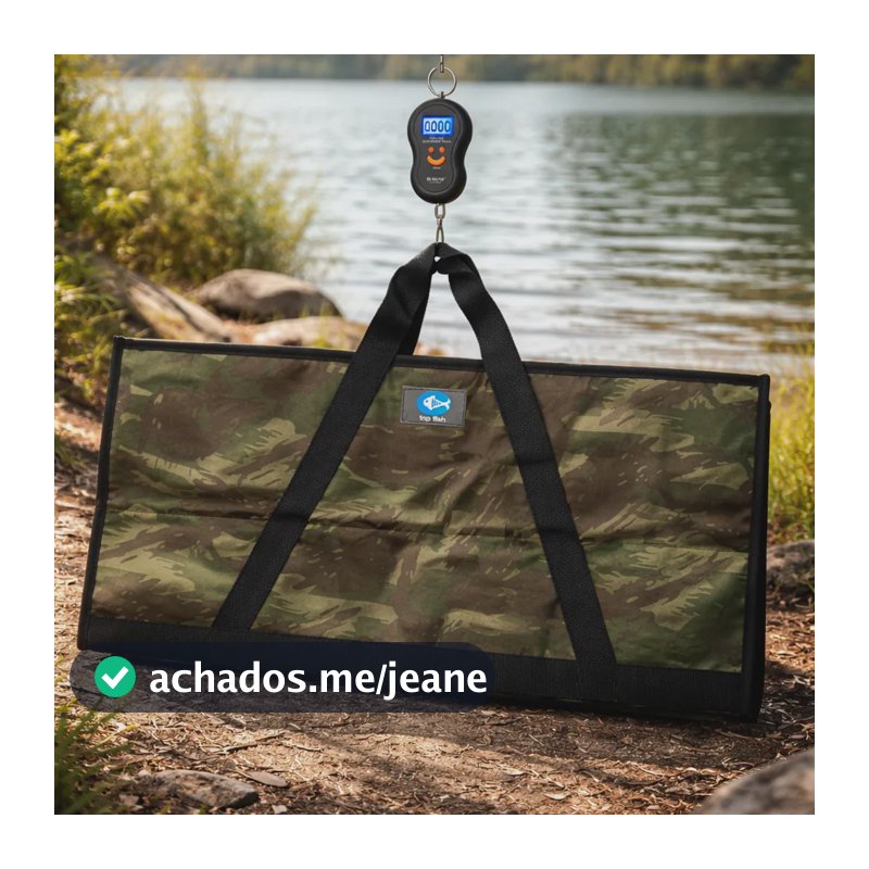 Tapete Pesca Pesa Peixe Pesqueiro Top Fish Balança Camuflado Camuflado