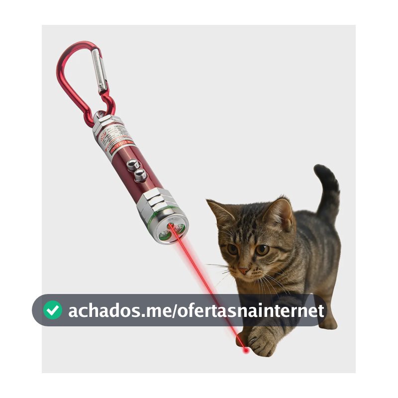 Brinquedo Pet Gatos Cachorros Laser Interativo Anti Stress Cat Lanterna 3 Em 1 Chaveiro Enelpe