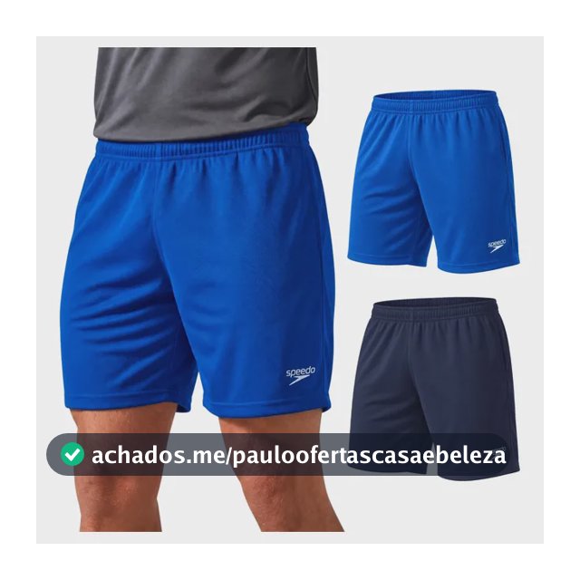 Kit 2 Bermudas Short Masculino Speedo Academia Corrida 1 Marinho - 1 Oceano M