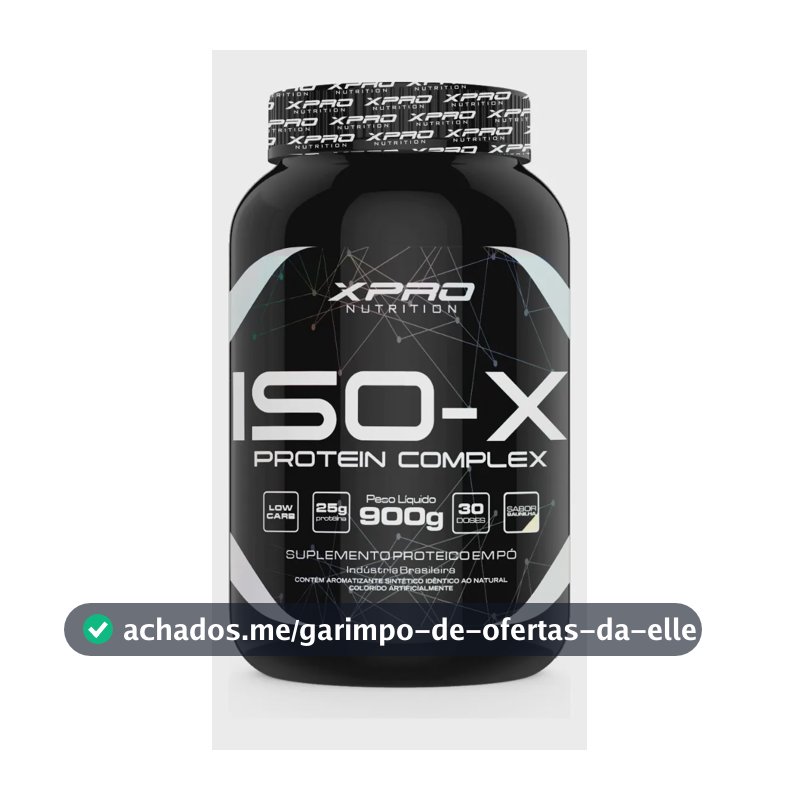 Whey Protein Isolado XPro Nutrition Iso-X Baunilha 900g Alta Pureza