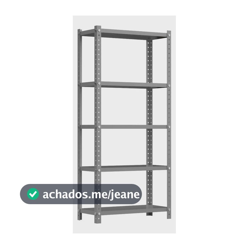 Estante Armário  Aço 5 Bandejas 90x40cm 3fs 200 Kg Cinza-escuro