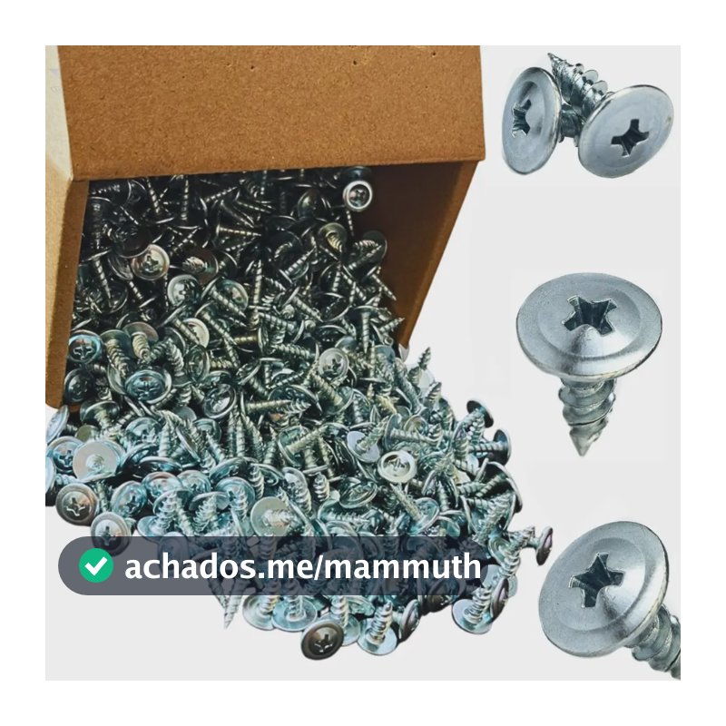 Parafuso Ponta Agulha Para Forro De Pvc 4,2x13 Com 1000 Pçs