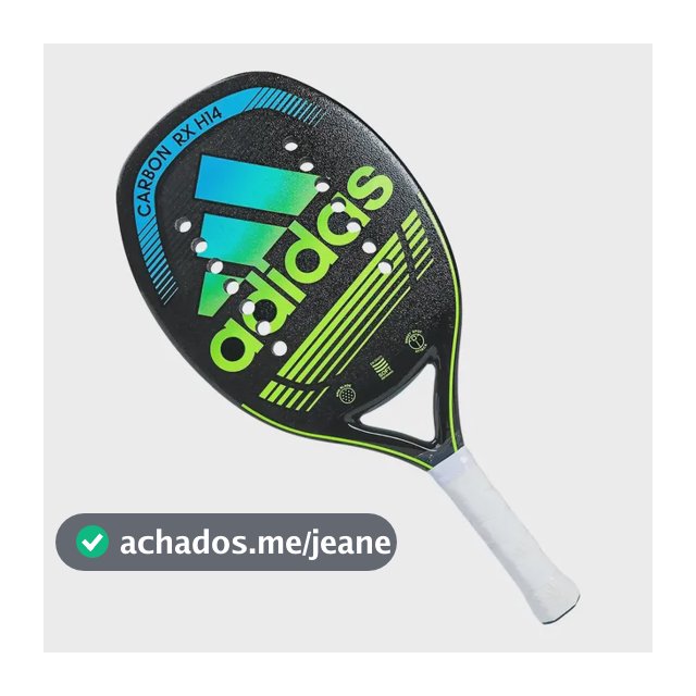 Raquete De Beach Tennis adidas Rx H14 Carbono 3k 2023 Cor Verde Azul E Preto