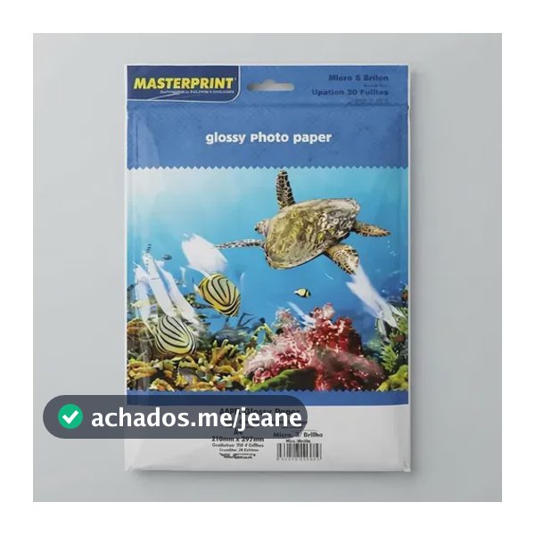 Papel Foto Glossy Microporo Semi Brilho 260g A4 - 20fls
