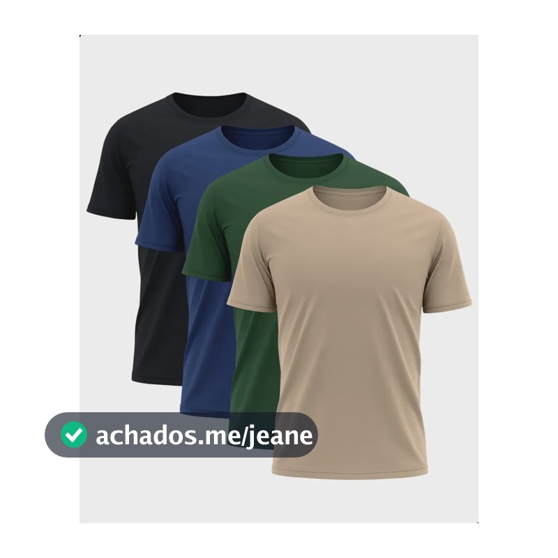 Kit 4 Camisetas Básicas  Dry Tech Variado M