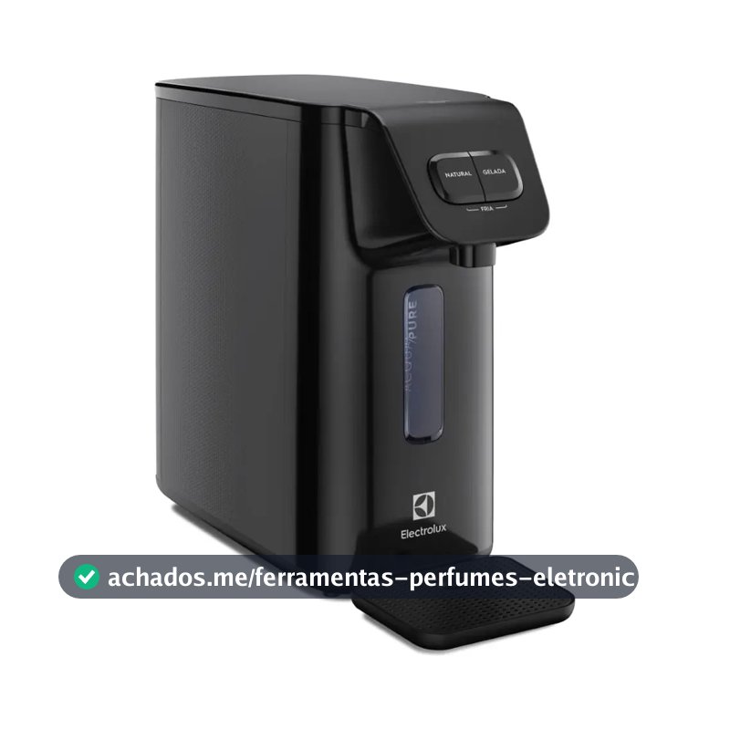 Purificador de Água Gelada Fria e Natural PE15P Electrolux Compacto Eletronico Placa Filtro refil 6 meses ou 3000l Bivolt - preto
