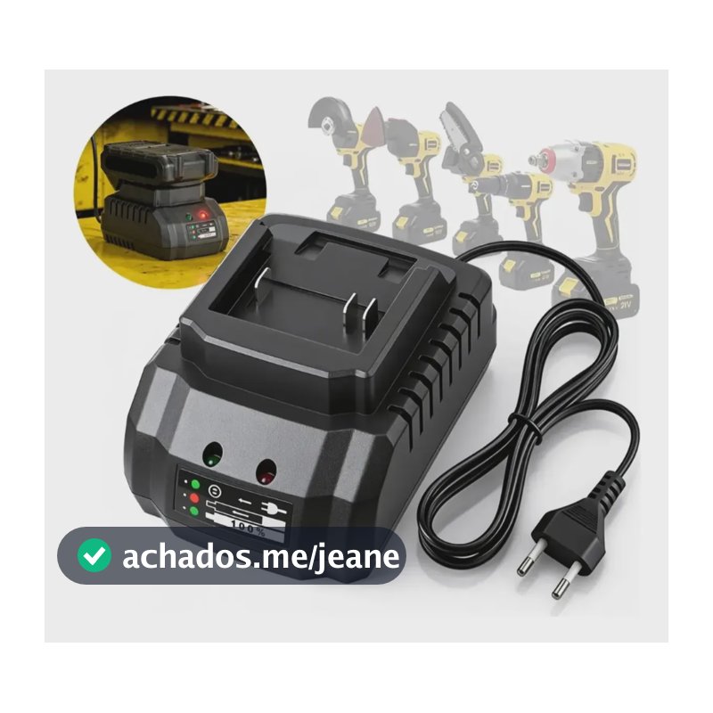 Carregador Bateria 21v Parafusadeira Base Deslizante Bivolt