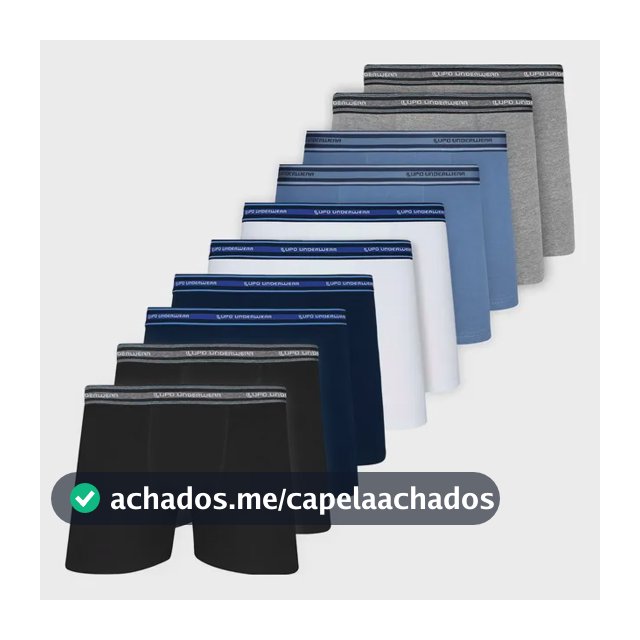 Kit 10 Cuecas Boxer Lupo Algodão Respirável Box Original