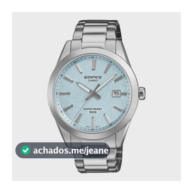Relógio Casio Edifice Prateado Fundo Azul Claro Efv-160d-2bv Prateado Azul-celeste