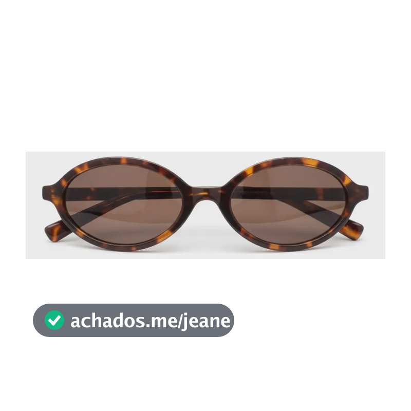 Óculos De Sol Blogueira Oval Tartaruga Vintage Unissex Retro Marrom-escuro Marrom Oncinha (animal Print)