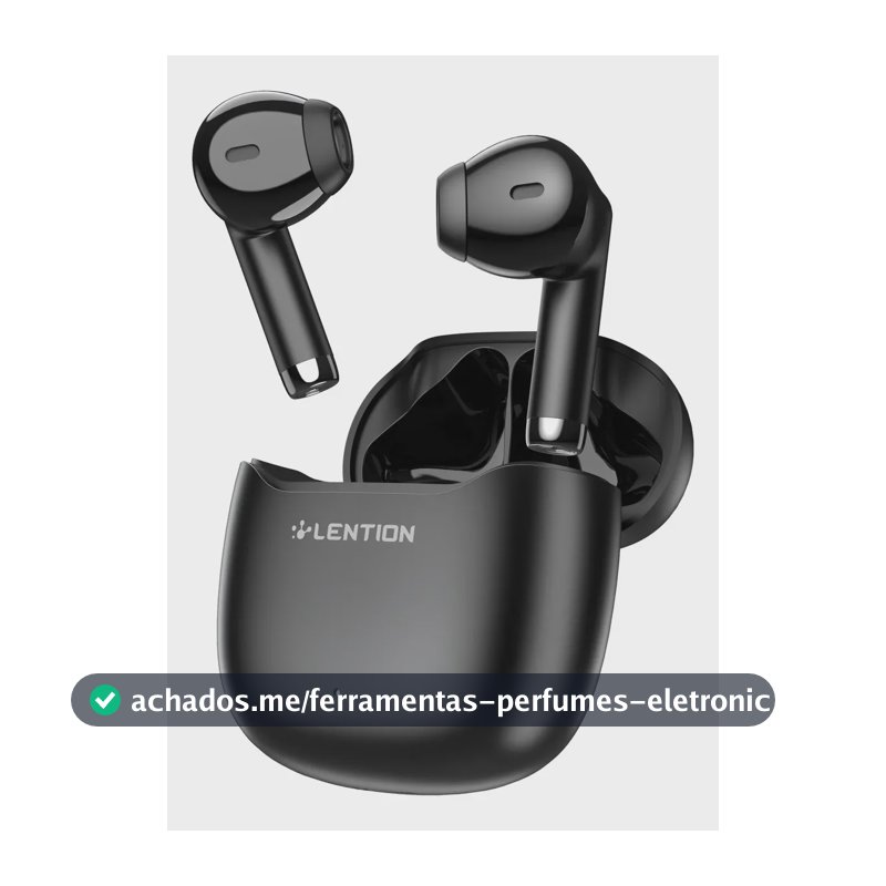 Fone de Ouvido Bluetooth 6.0 TWS 28h Bateria Som Imersivo Conexão Rápida Compatível iPhone/Android Samsung Xiaomi Preto
