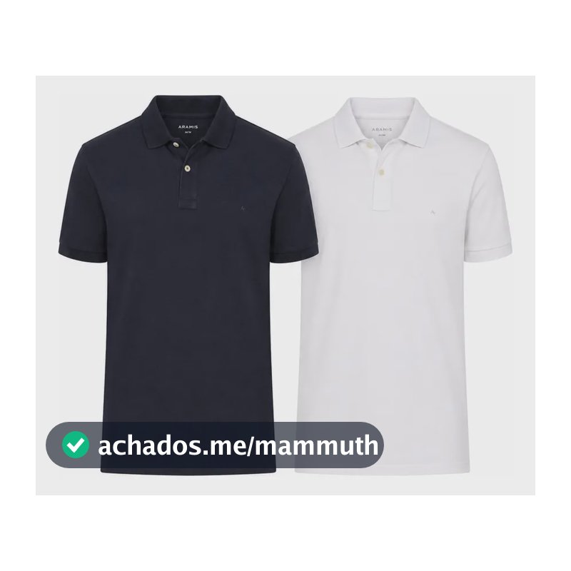 Kit Aramis 2 Polos Algodão Piquet Branco E Marinho Branco Gg