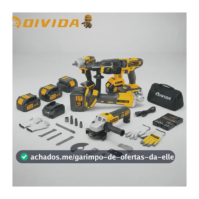 Kit Ferramentas Elétricas 128v Conjunto 4 Peças Profissional