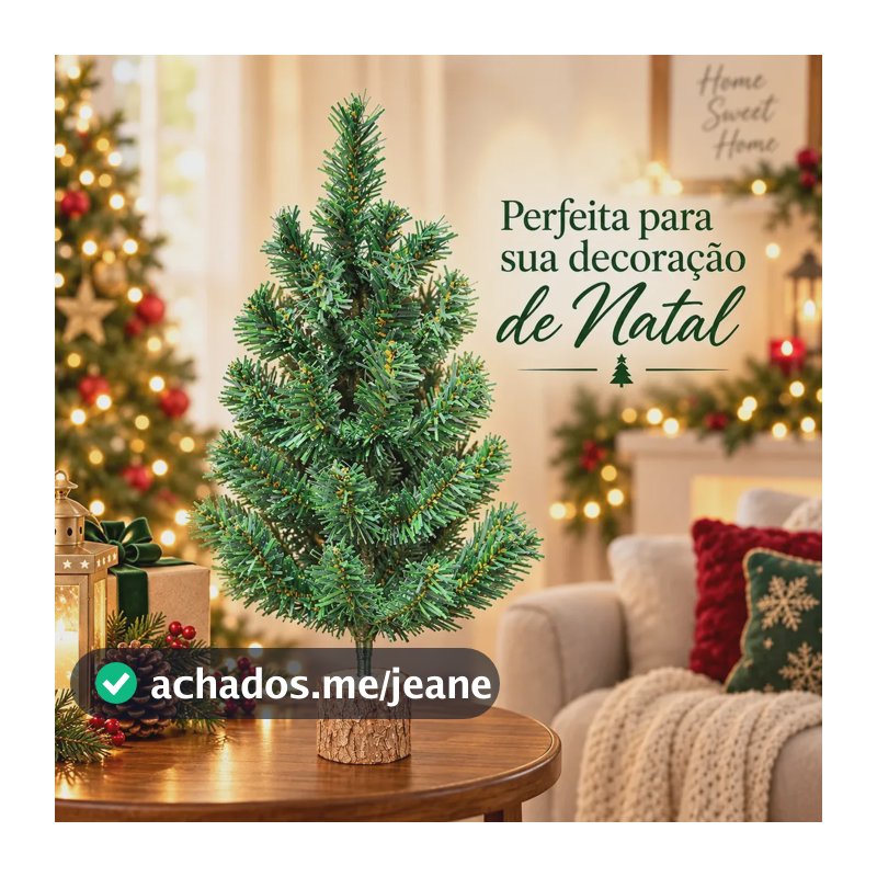 Arvore De Natal De Mesa Premium Luxo Tradicional Verde Pinheiro Canadense Cheio Enfeite Natalino Decoração De Escritório Apartamento 45cm - Petite Flô